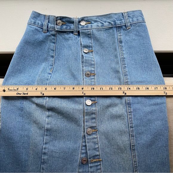 Woman’s Jean Denim Long Button Front Pencil Skirt NWT - Picture 5 of 10